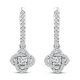 Center of Me Crystal Drop Earrings Titanium steel