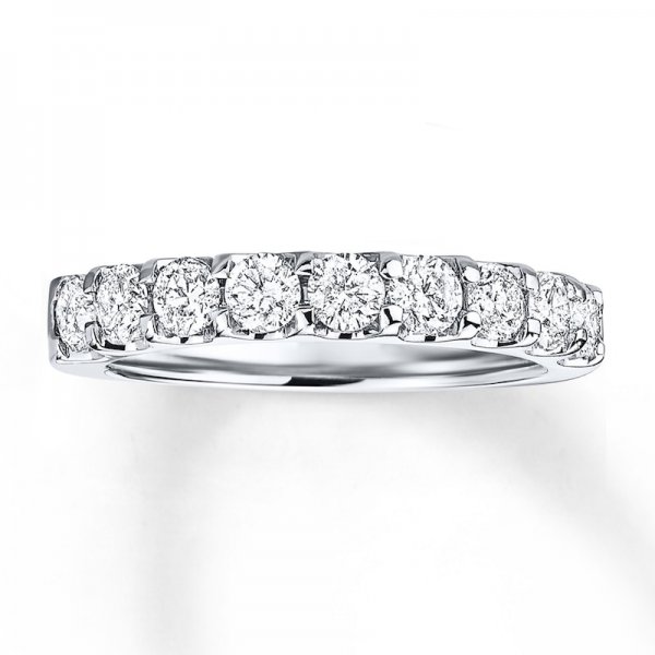 Crystal Wedding Band Round-cut Titanium steel