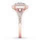 Crystal Engagement Ring/Round-cut Rose Copper and zinc alloy
