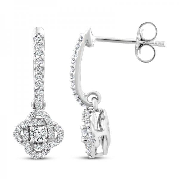 Center of Me Crystal Drop Earrings Titanium steel