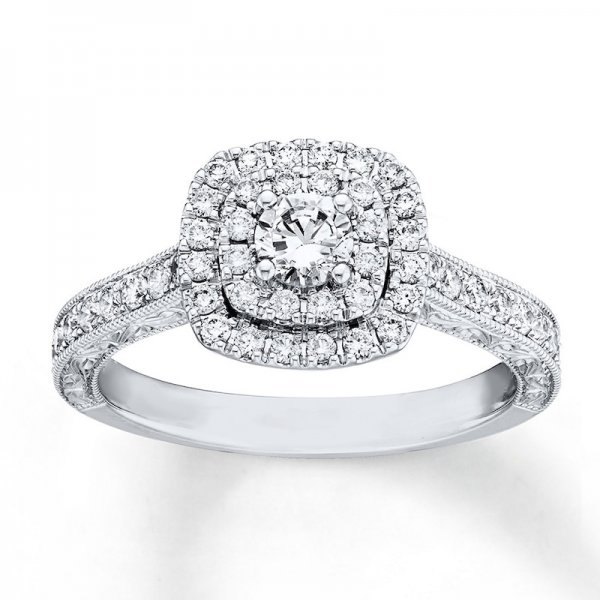 Engagement Ring Crystals Titanium steel